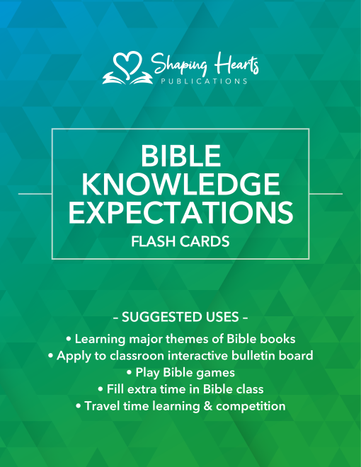 Shaping Hearts Bible Knowledge Expectations Flash Cards