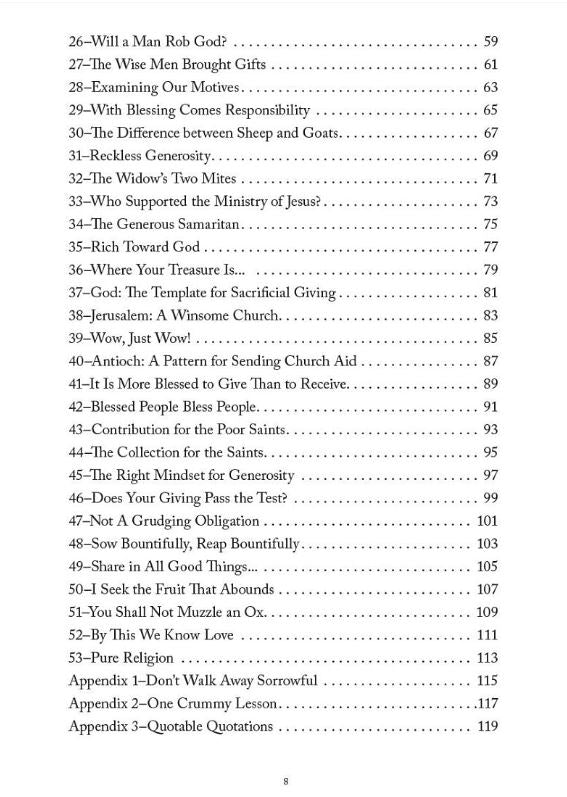 Collection Reflections: 53 Biblical Meditations to Motivate and Inspire Open Hearts and Open Hands