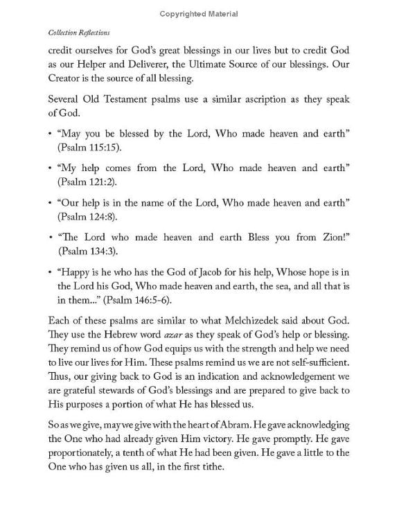 Collection Reflections: 53 Biblical Meditations to Motivate and Inspire Open Hearts and Open Hands