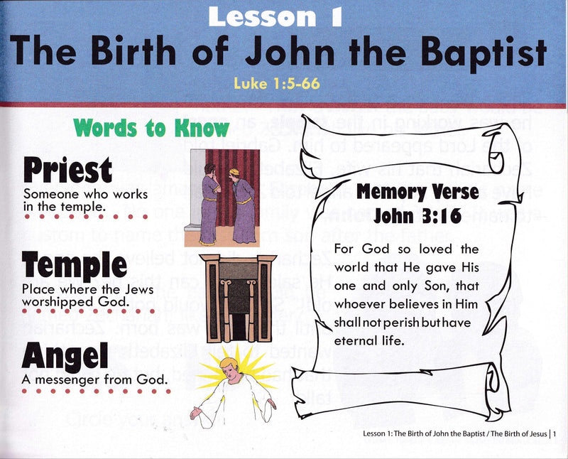 Jesus: God's Son Part 1 (Preschool 2:1) Student