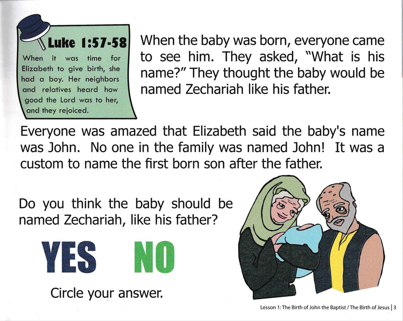 Jesus: God's Son Part 1 (Preschool 2:1) Student