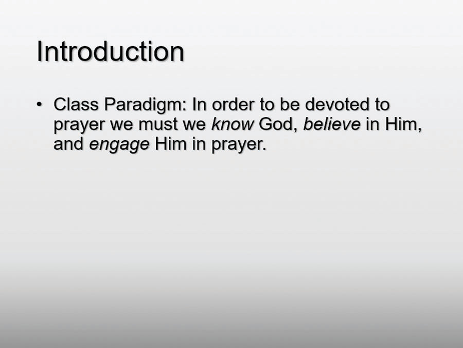 Devoted to Prayer — One Stone Biblical Resources