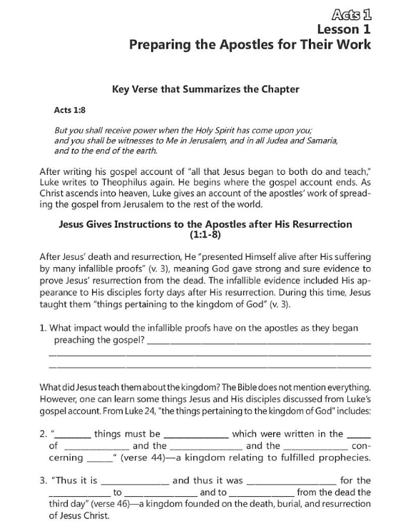 Acts 1 (Faith Builder Series, 7:3)