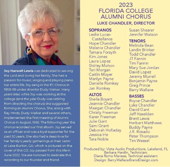 FC Alumni Chorus 2023  - The Lord Is My Song