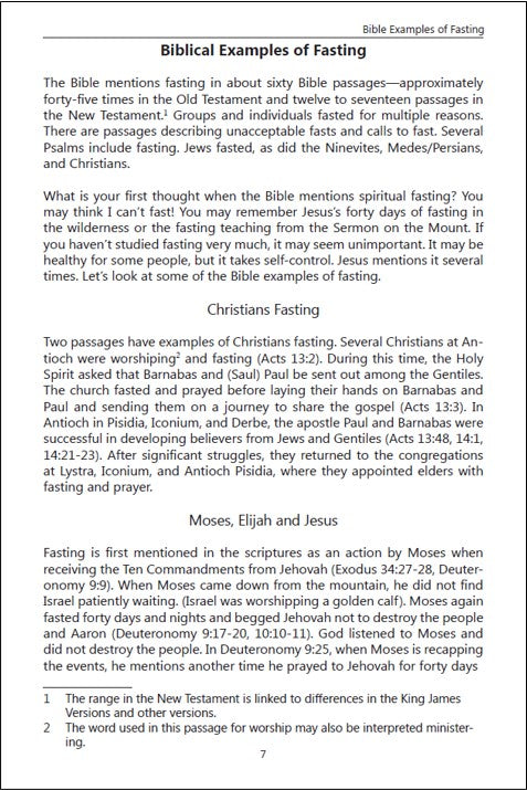 A Bible Study Focused on Fasting