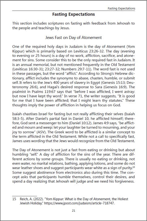 A Bible Study Focused on Fasting