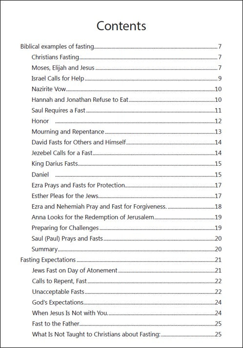 A Bible Study Focused on Fasting