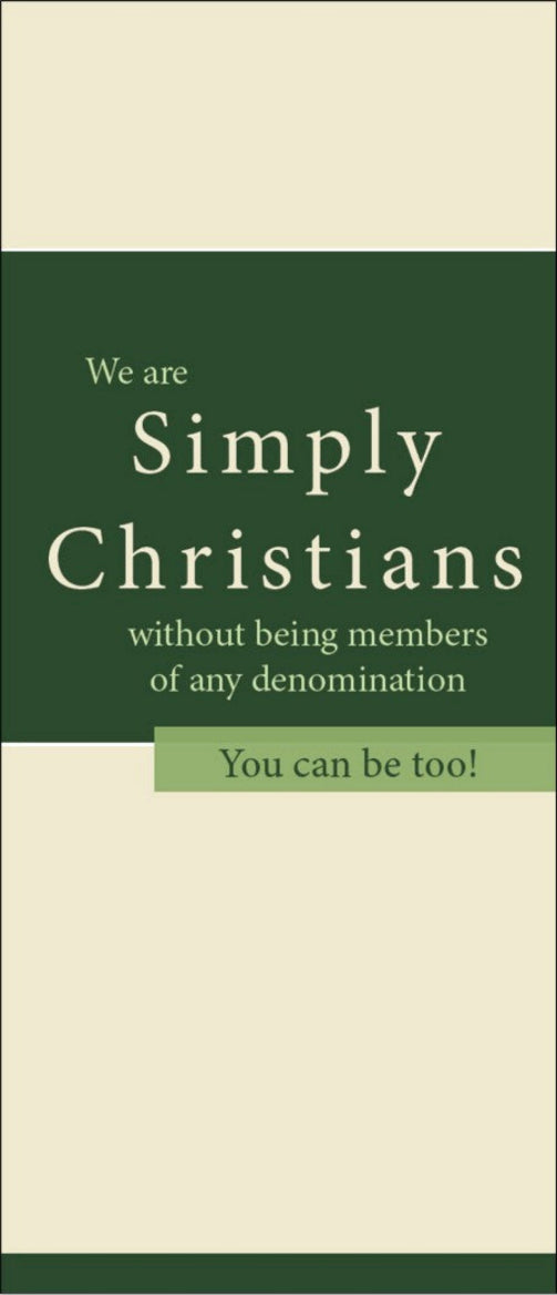 We Are Simply Christians Tract - 20 Pack