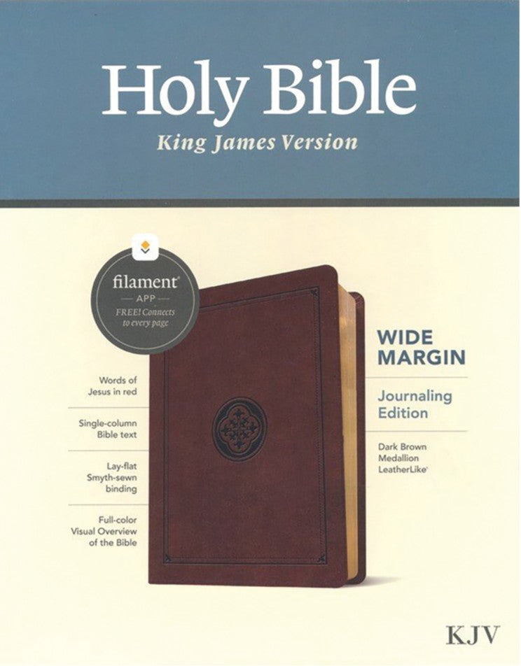KJV Wide Margin Journaling Bible Brown, Indexed