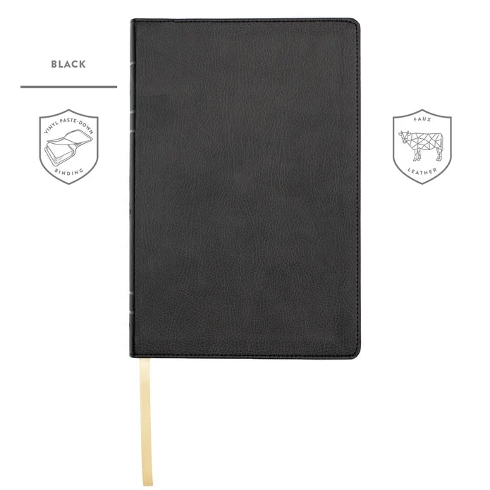 Legacy Standard Handy Size Bible, Red Letter Edition Black Faux Leather Indexed