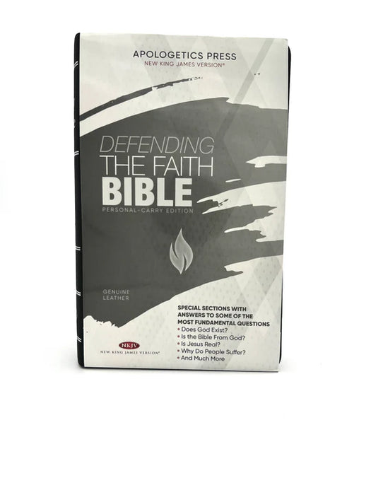 NKJV Defending the Faith Personal-Carry Edition Study Bible,  Black Genuine Leather