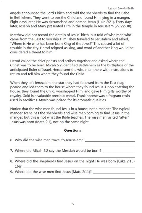 The Life of Christ (Faith Builder Series, 7:2)