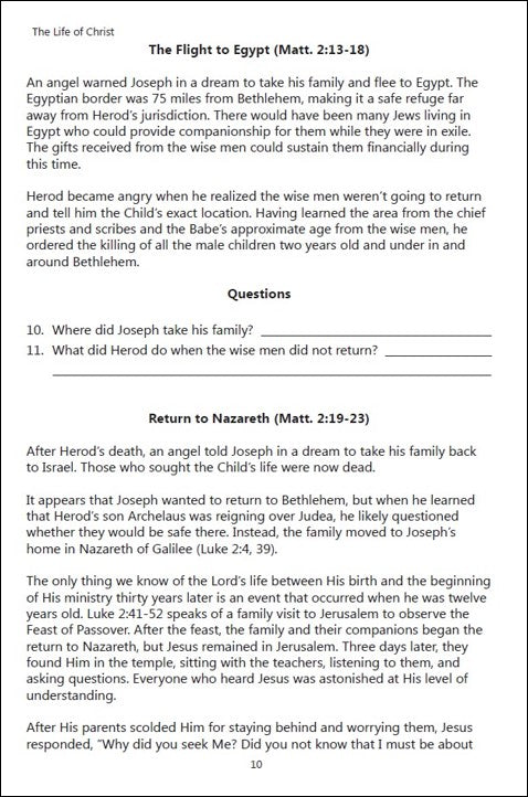 The Life of Christ (Faith Builder Series, 7:2)