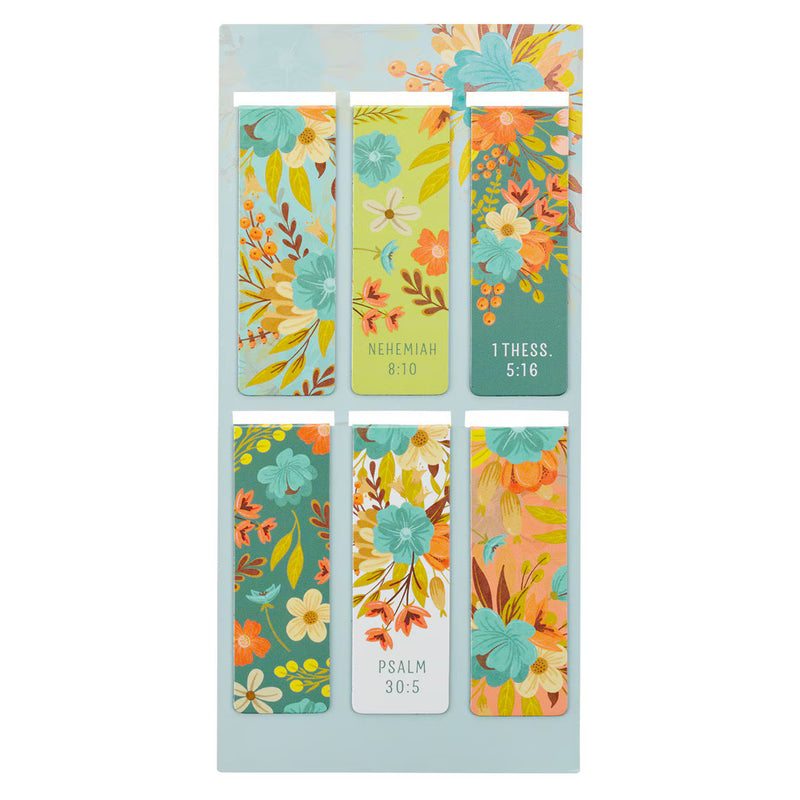 Bookmark: Magnetic Pagemarker Cool Florals (6)