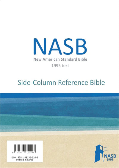 NAS 1995 Side Column Reference Bible, Black Leathertex