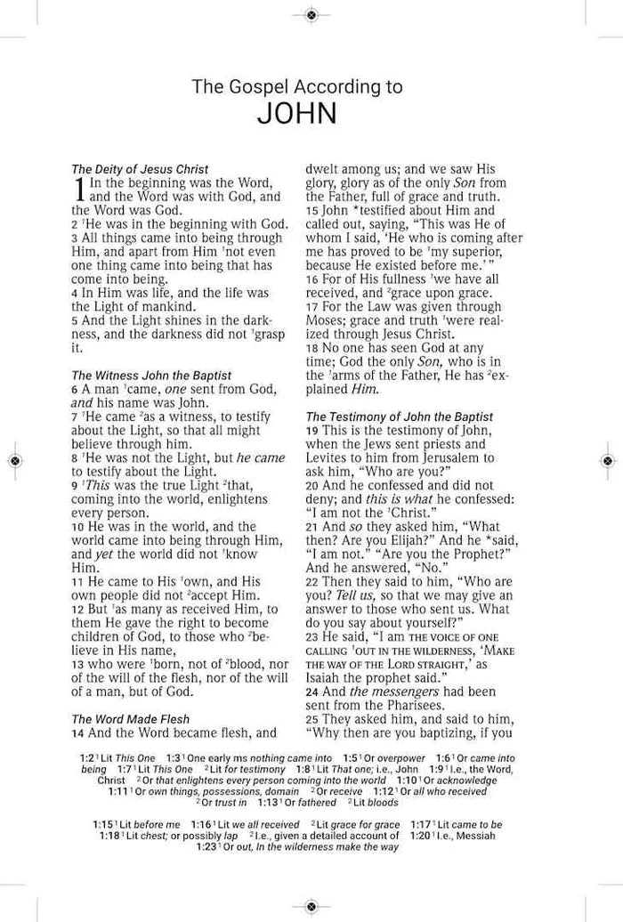 NASB 2020 Large Print Personal Size Bible Black Genuine Leather