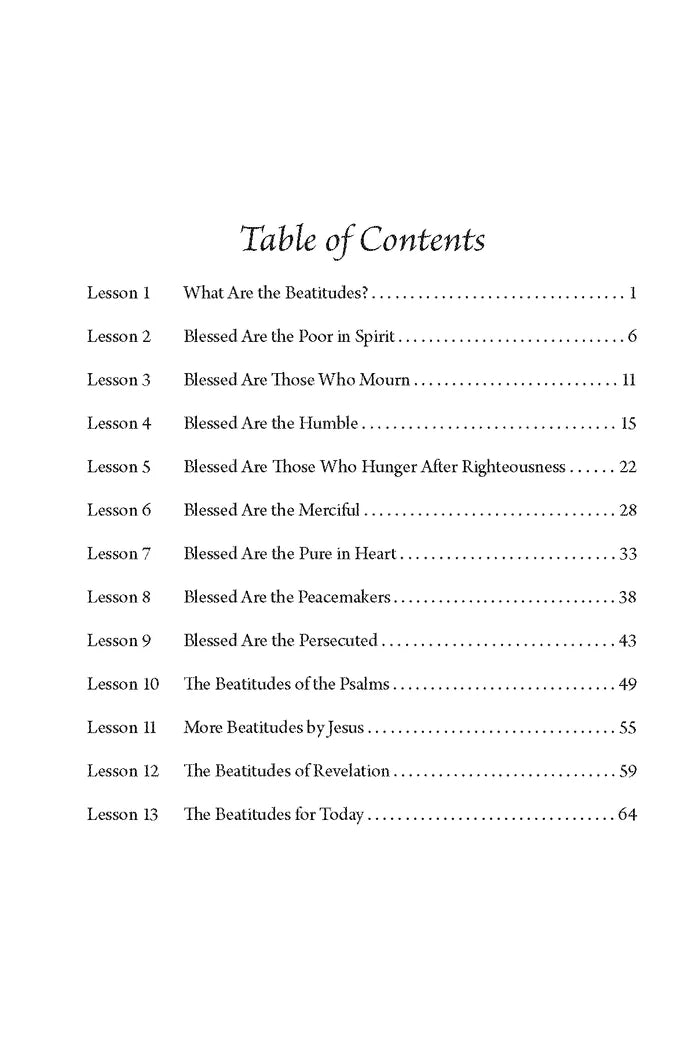 Beatitudes: The Way of Blessedness