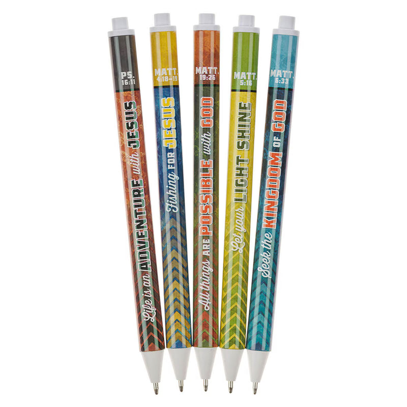 Pen Set: Adventure With Jesus (Set of 5)