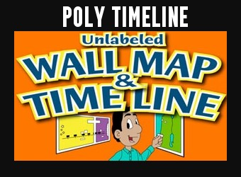 Bible Study Guide for All Ages Unlabeled Wall Maps and Time Line (POLY)