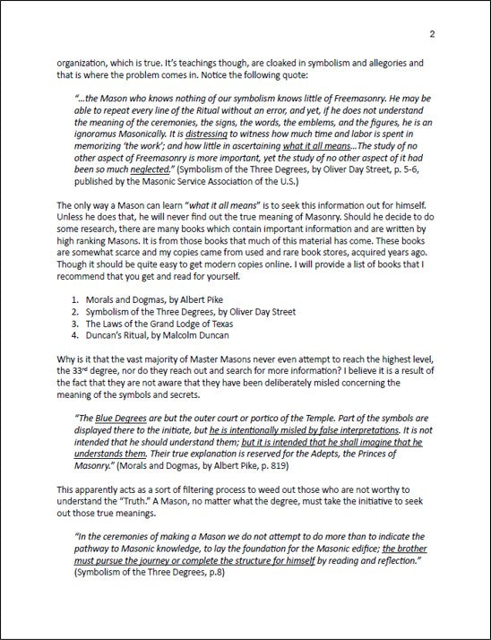 An Examination of Freemasonry Booklet