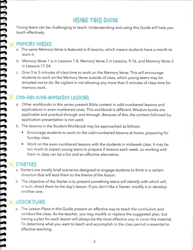 Lighting The Way Young Teen Teacher Manual