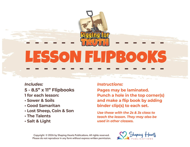 Digging for Truth VBS Flipbooks