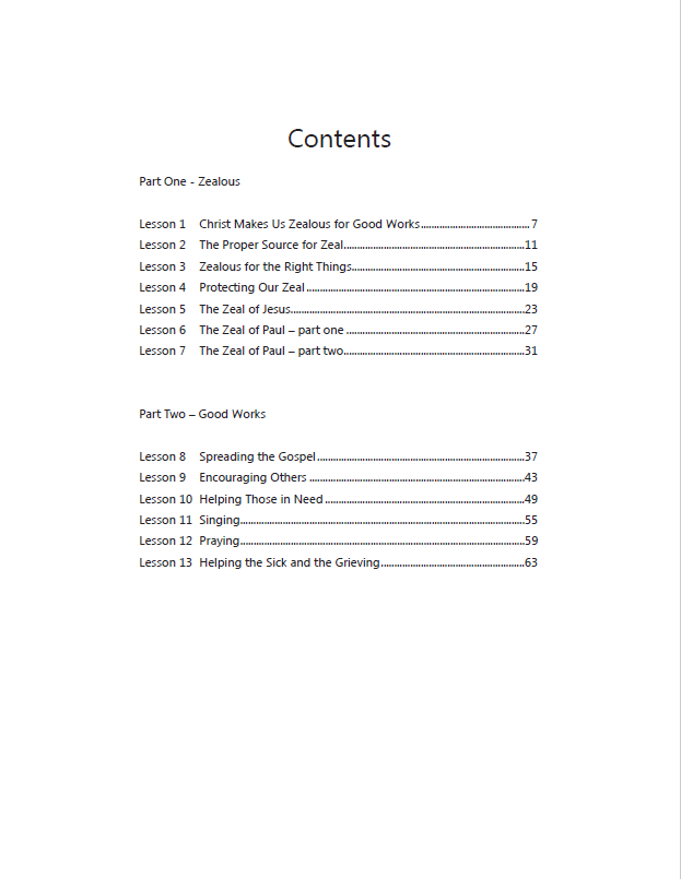 Zealous for Good Works