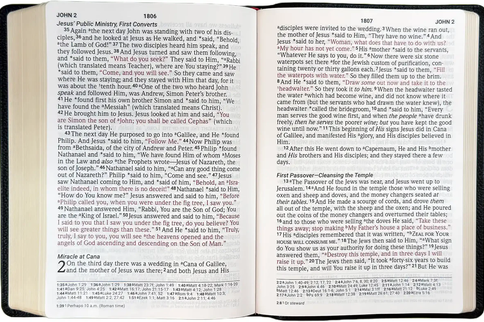NASB 1995 Giant Print Reference Bible - Black Genuine Leather