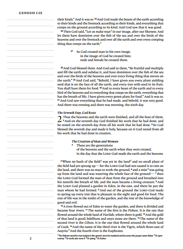 ESV Single Column Journaling Bible Madeleine Hosanna Rev. Edition