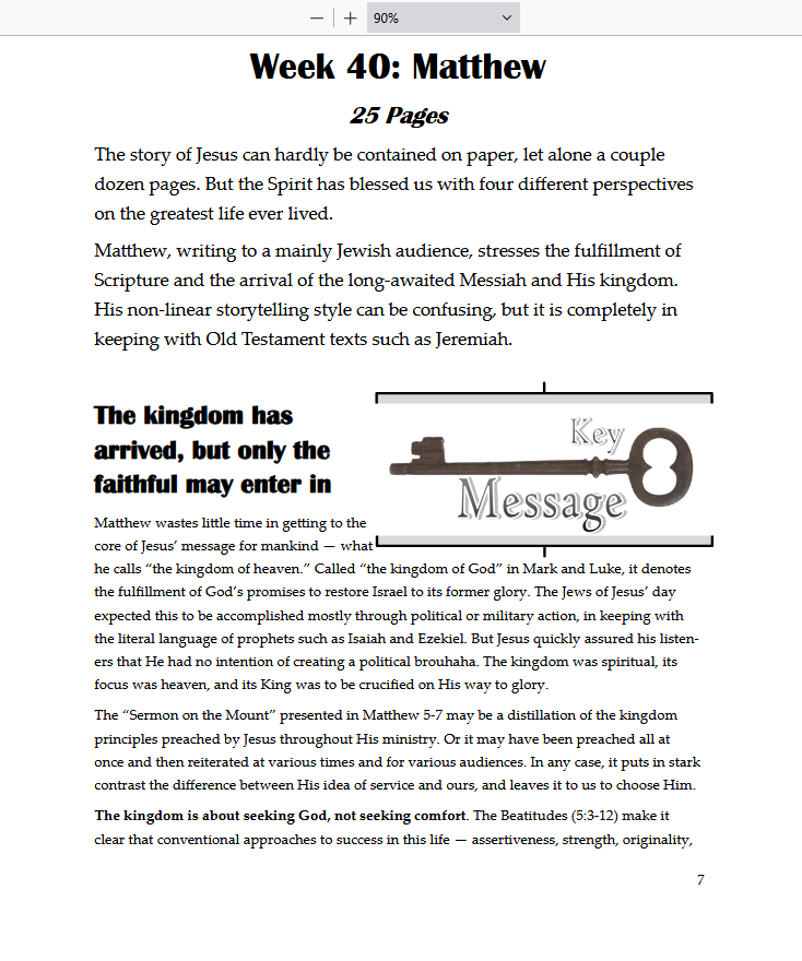 Twenty Pages a Week: Vol. 4 - The Gospel (Matthew-Revelation)