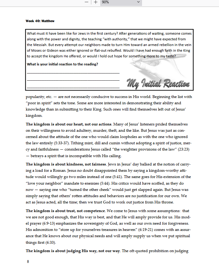 Twenty Pages a Week: Vol. 4 - The Gospel (Matthew-Revelation)
