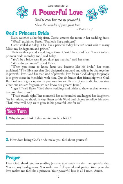 God and Me! V. 2 Devotions for Girls  Ages 6-9