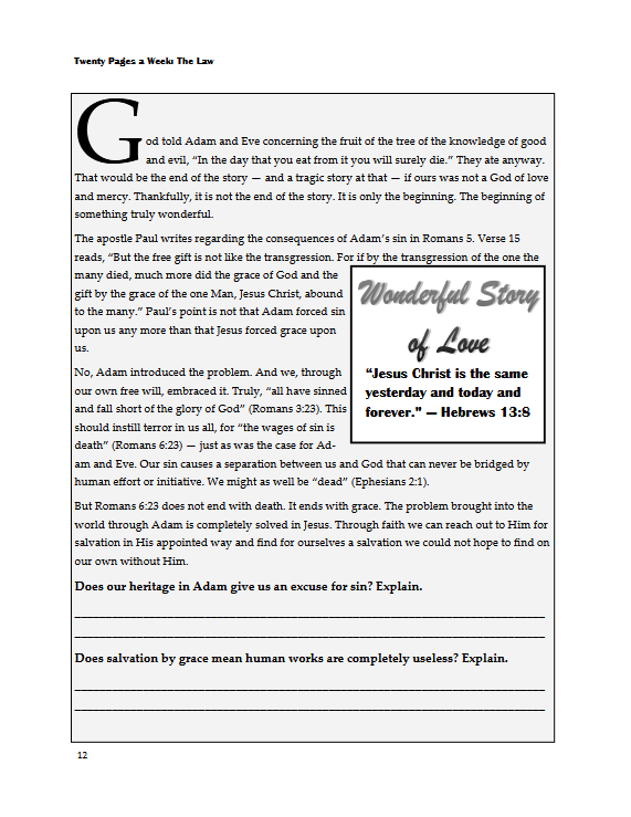 Twenty Pages a Week: Vol. 1 - The Law (Genesis - 2 Chronicles)