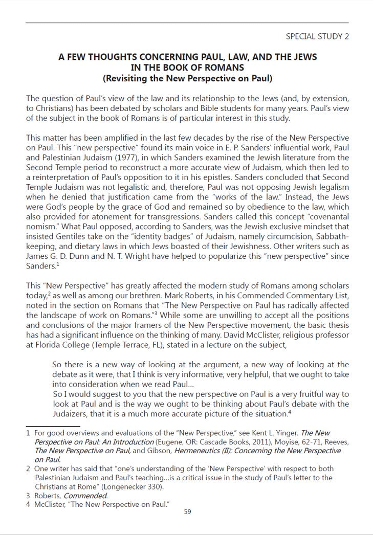 Romans: Teacher Edition with Special Studies