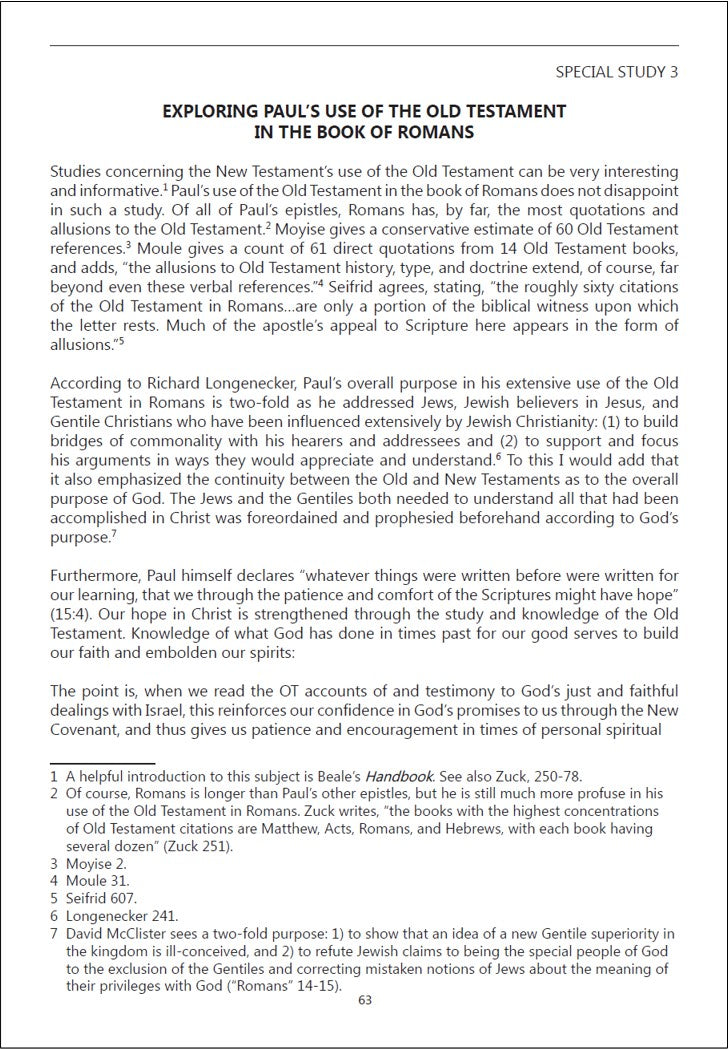 Romans: Teacher Edition with Special Studies