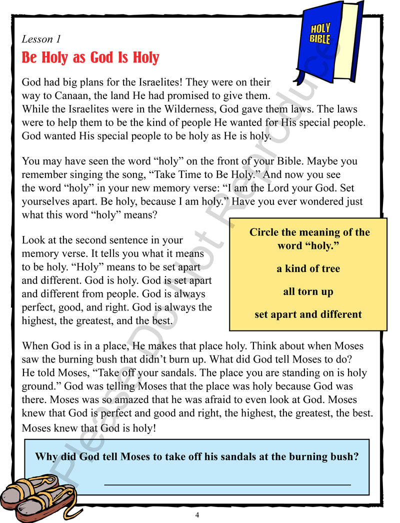 Take Time to be Holy - Leviticus-Numbers