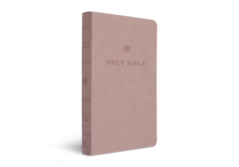 ESV Premium Large Print Church Bible Blush Rose TruTone (black letter)