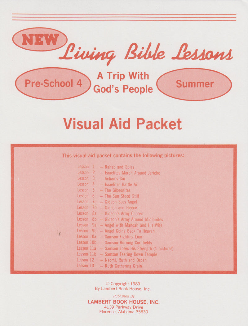 PRESCHOOL 4-4 - A Trip With God's People