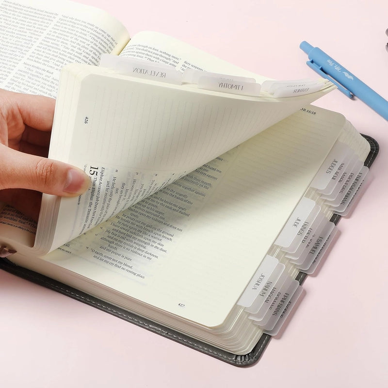 Mr. Pen Transparent White Bible Tabs — One Stone Biblical Resources
