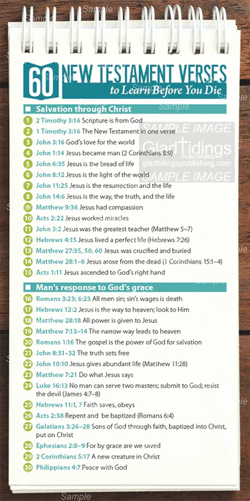 60 New Testament Verses to Learn Bookmark