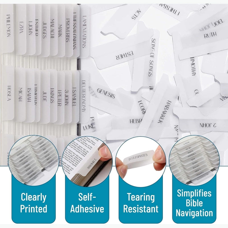Mr. Pen Transparent White Bible Tabs