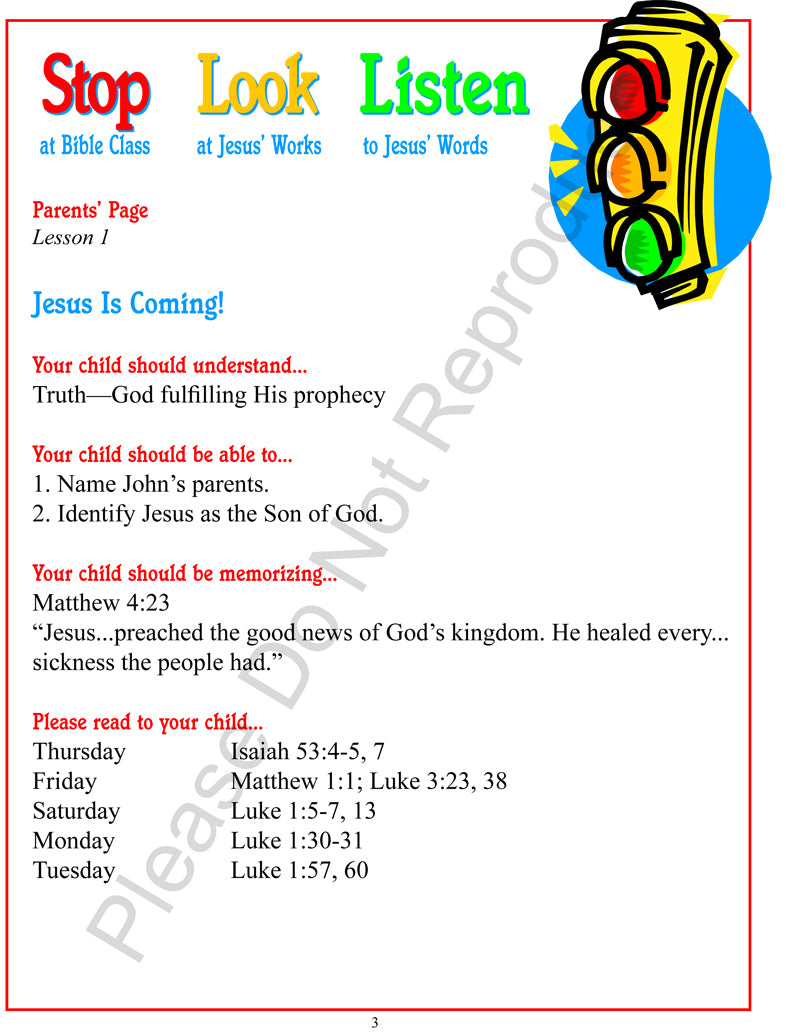Stop, Look, & Listen - Life of Christ