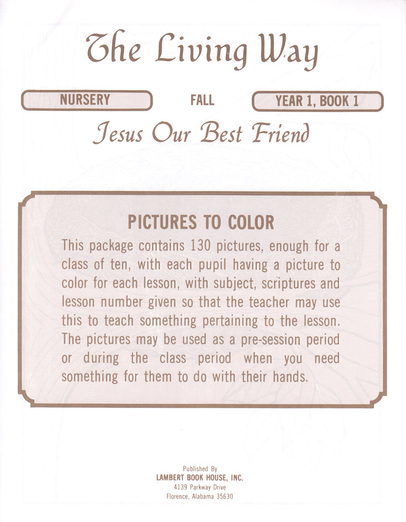 Nursery 1:1  - Jesus: Our Best Friend