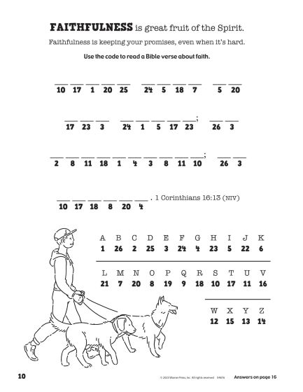 The Fruit of the Spirit Activity Book ( ages 8-10)