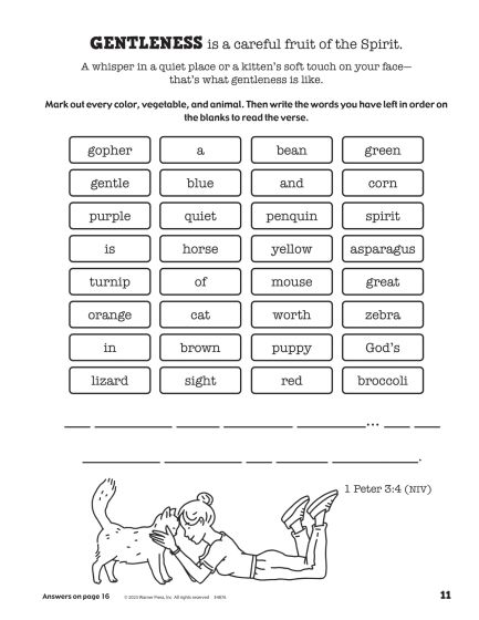 The Fruit of the Spirit Activity Book ( ages 8-10)