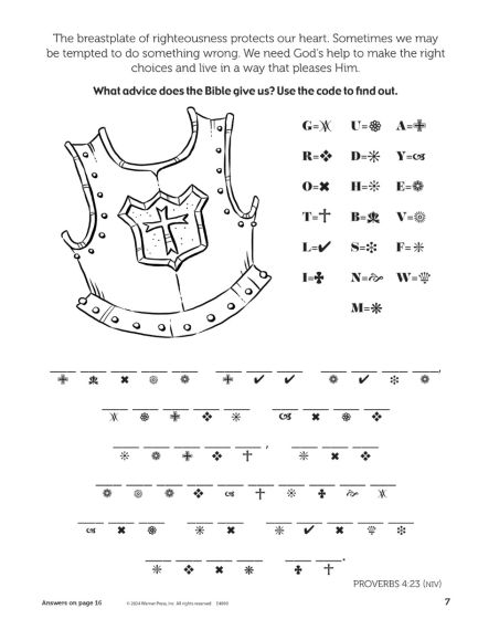 Armor of God Activity Book ages 8-10