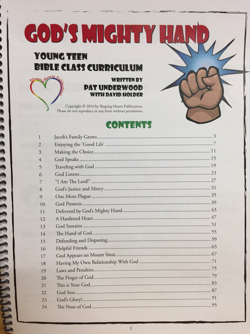 God's Mighty Hand Young Teen