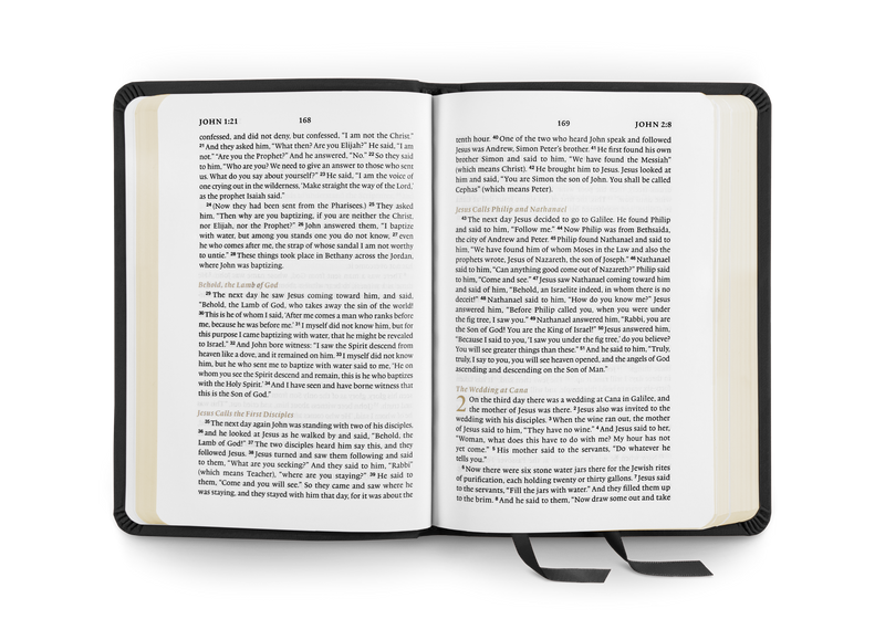 ESV New Testament with Psalms and Proverbs, Black Genuine Leather