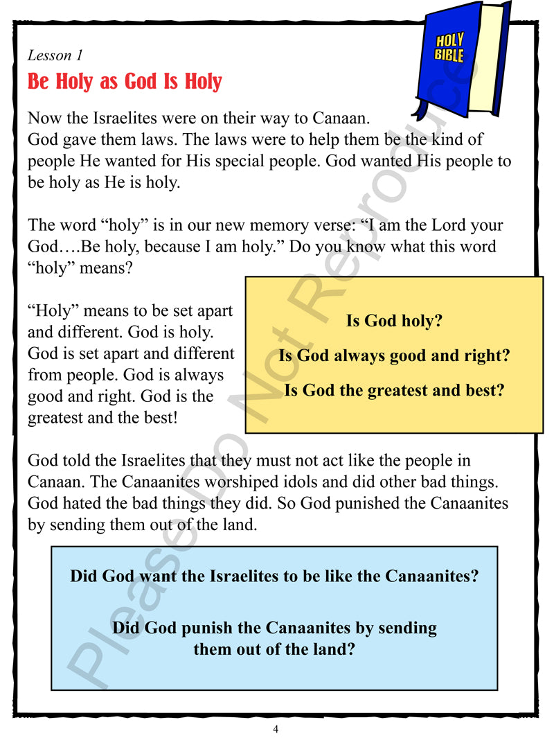 Take Time to be Holy - Leviticus-Numbers