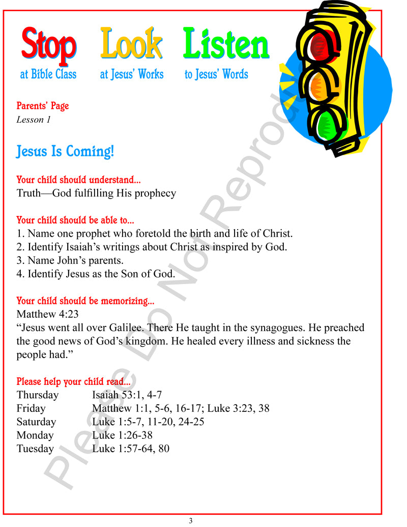 Stop, Look, & Listen - Life of Christ